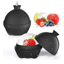 2PCS Ice Hockey Ball Moulds Silicone Ice Maker for Freezer Whiskey Cocktail