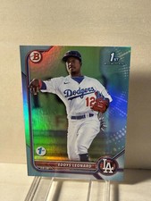 2022 Bowman Draft Eddys Leonard 1st Edition Sky Blue Foil #BPPF-57 Dodgers