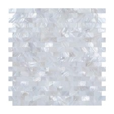 10 - Sheet Peel and Stick Mother of pear Backsplash Shell Mosaic, Stick on Ba...