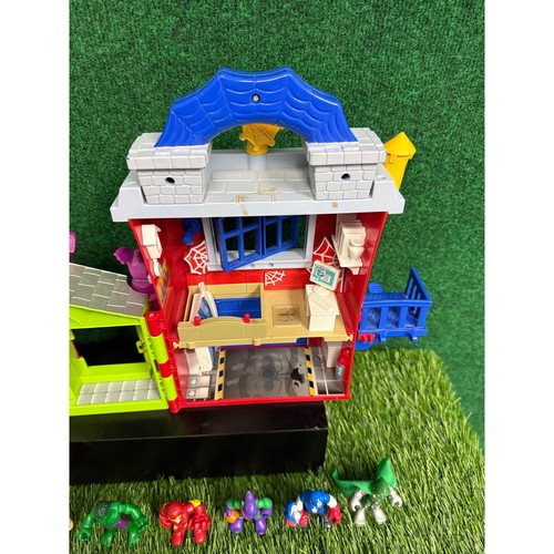 Marvel Spider-Man Adventures Playskool Heroes Spiderman Headquarters w/ Figures - Picture 8 of 11