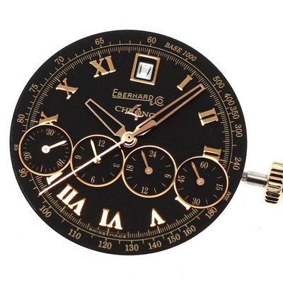 EBERHARD Chrono 4 Men s Black Dial Automatic Watch Used From Japan