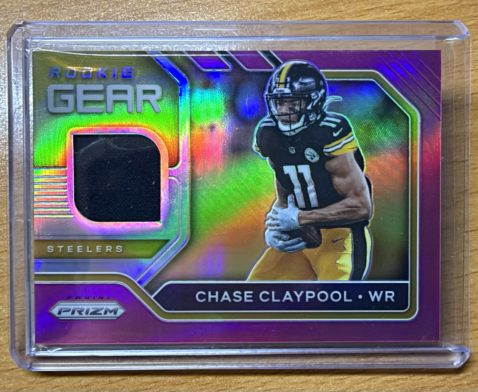 Panini Prizm 2020 Rookie Gear Chase Claypool RC MEM #25 Pittsburgh Steelers