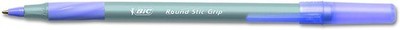 BIC Round Stic Grip Xtra Comfort Ballpoint Pen, Medium Point (1.2mm), Purple