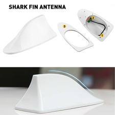 White Car SUV Shark Fin Roof Antenna Aerial Arials FM/AM Radio Signal Universal