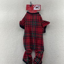 Wondershop Pet Flannel Pajamas, Christmas plaid, Size M, NWT