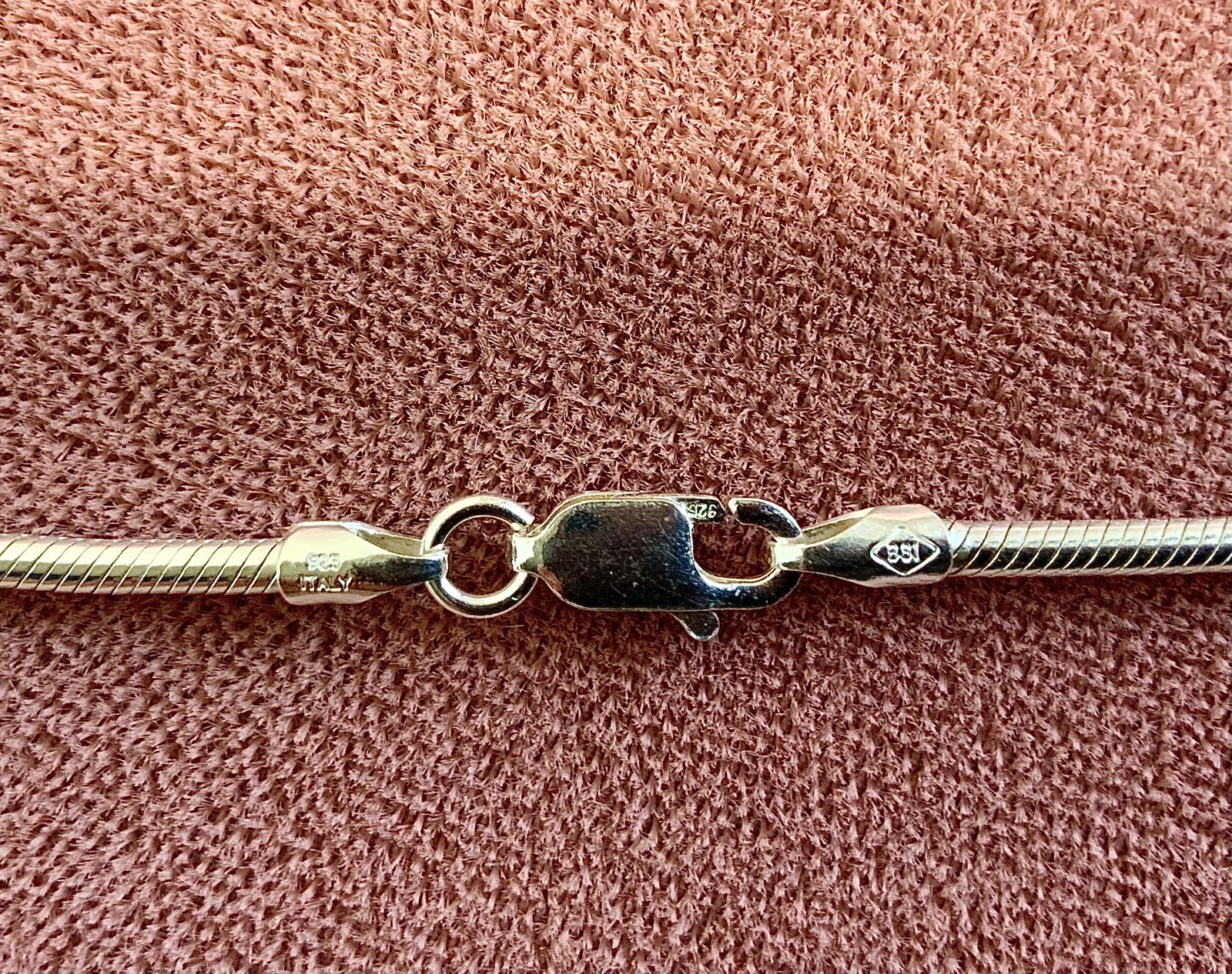 Solid Sterling Silver 925 Snake Chain Necklace 2m… - image 6