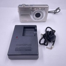 OLYMPUS CAMEDIA FE-220 Silver Compact Digital Camera Tested Working Japan