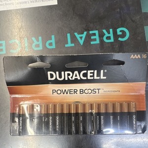 Duracell Power Boost AAA Alkaline Batteries 16-Pack 1.5V 12-Year Storage