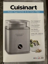 Cuisinart ICE-30BCP1 Ice Cream Maker and Frozen Yogurt Machine 2-Qt Silver New