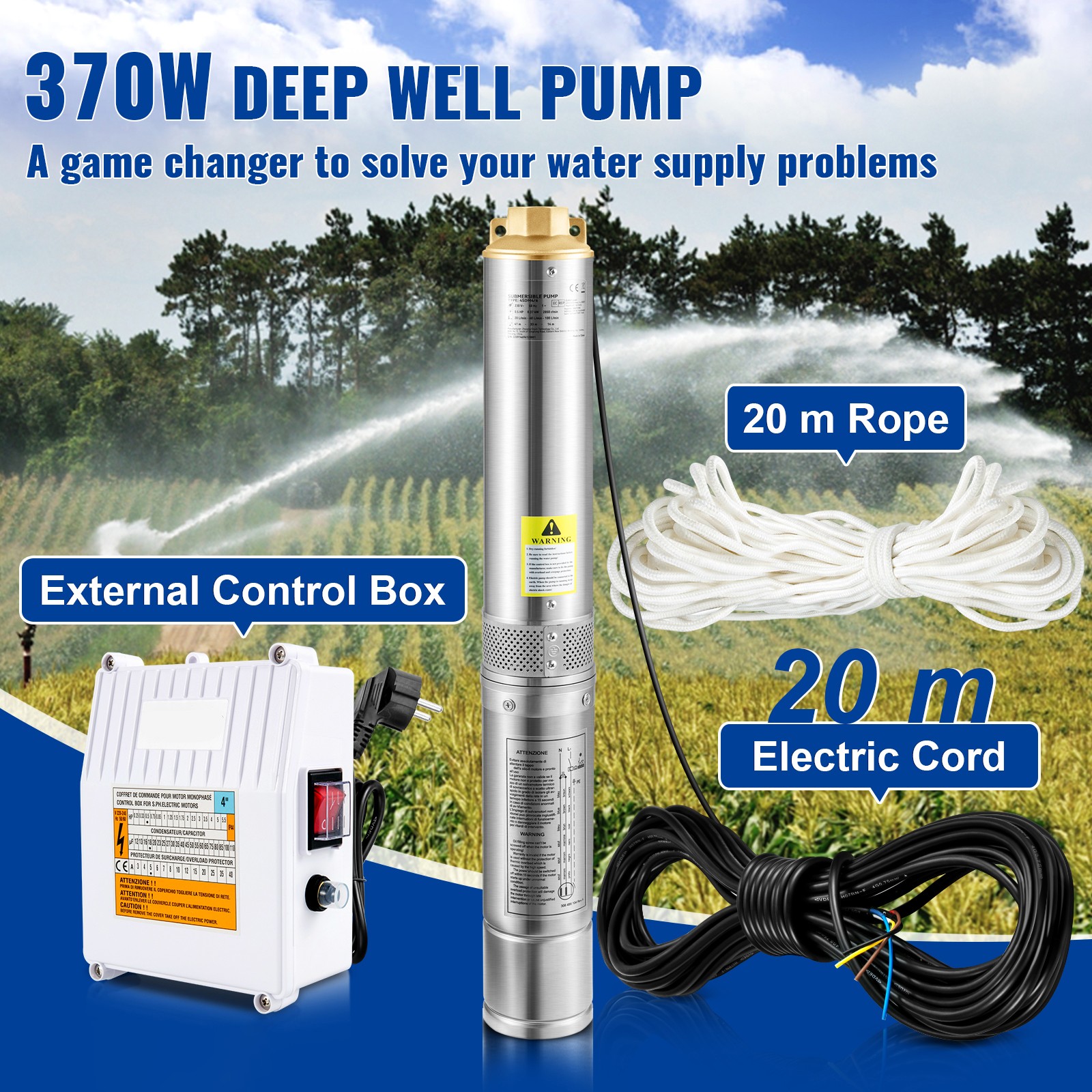 Pompe VEVOR 550W pour résoudre les manques de pression d'eau