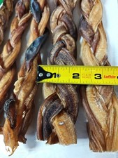 12" Thick Braided Bully Stick 5 Pack Bully Stick for Dogs - All Natural