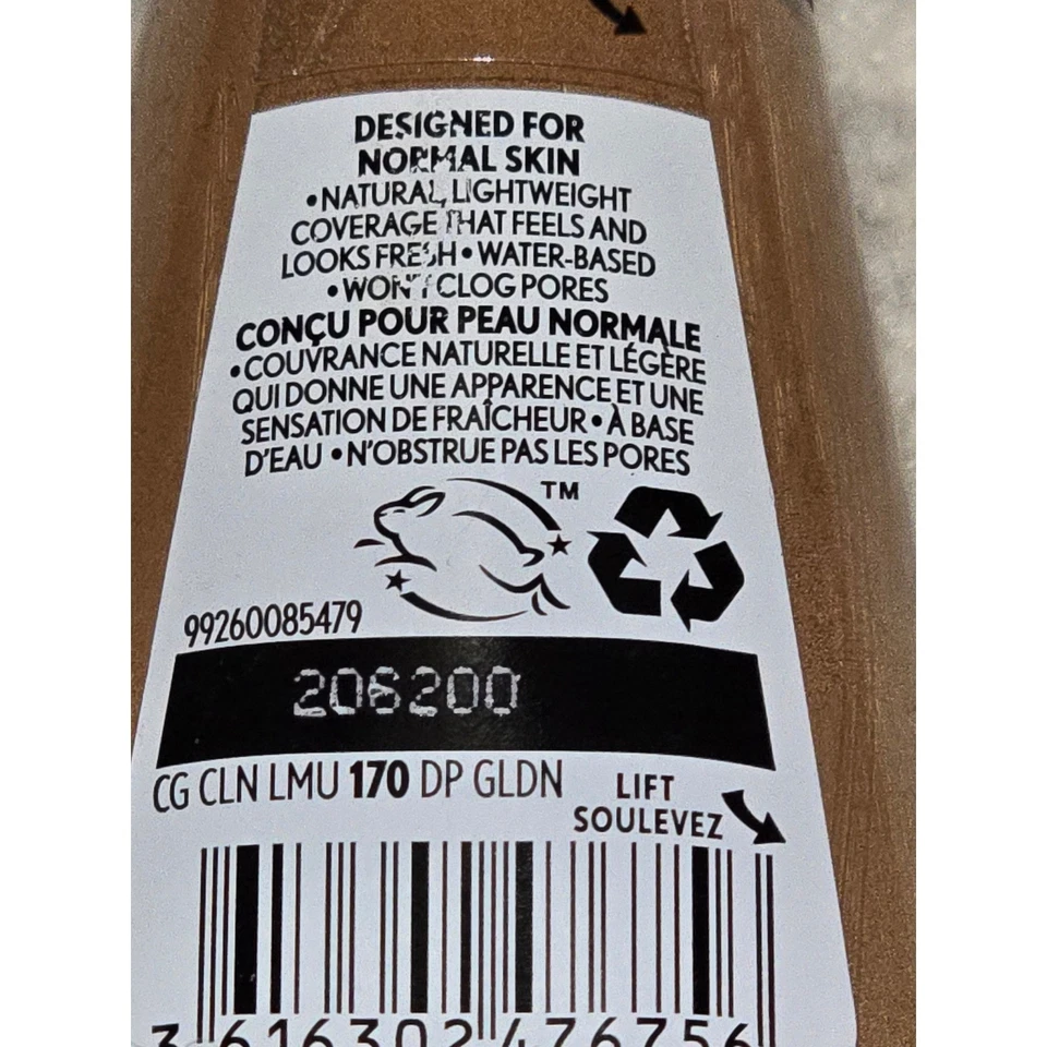 Covergirl Clean Liquid Foundation Deep Golden 170 Normal Skin 1 fl oz - Image 3 of 3