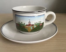 Villeroy and Boch Design Naif Farm Porcelain Flat Cup and Saucer