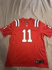Nike NFL On Field XL Red #11 Drew Bledsoe Signed Patriots Jersey BAS