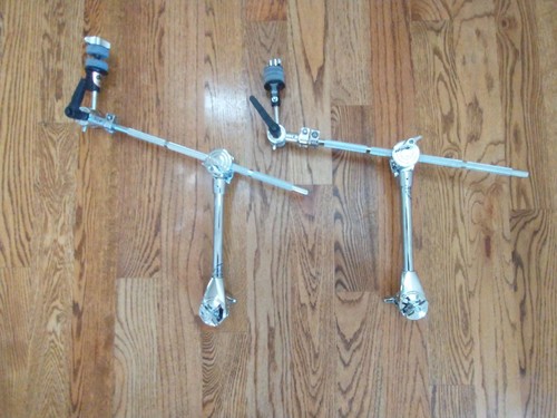 Two New DW Dog Bone Mounts With DW Long Cymbal Boom Arm And Tech Lock Filter