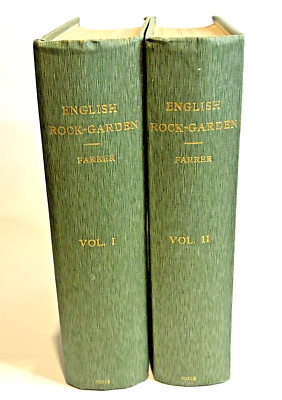 FLORA ,THE ENGLISH ROCK GARDEN by REGINALD FARRER , 2 vols pbl 1955