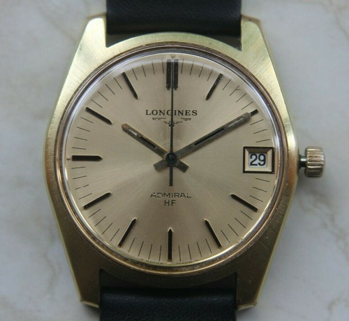 LONGINES ADMIRAL HF G20 GOLD FILLED WITH DATE / HAND-WINDING / 1974 - 第 1/12 張圖片