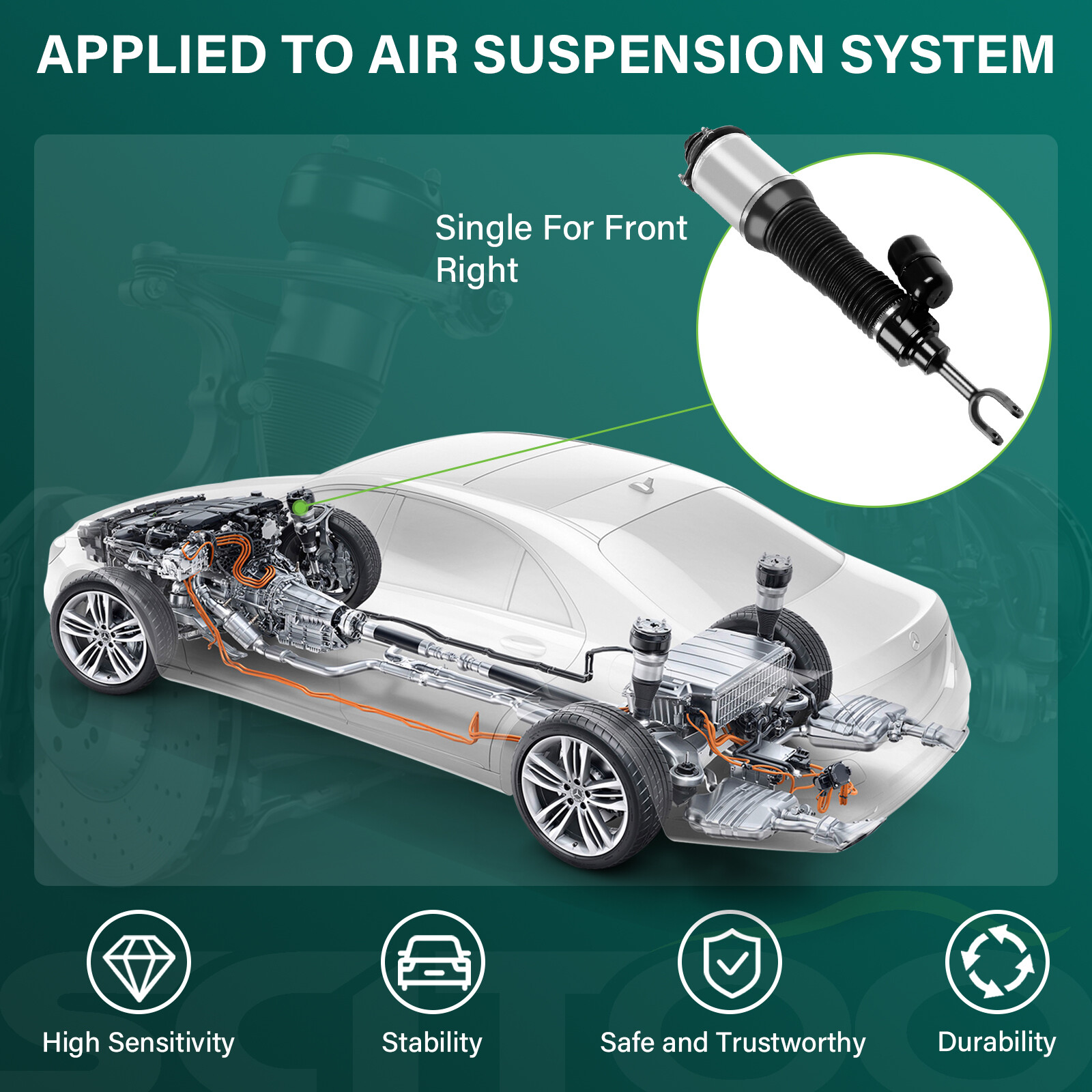 Front Right Air Suspension Strut For Bentley Continental GT GTC, Flying Spur