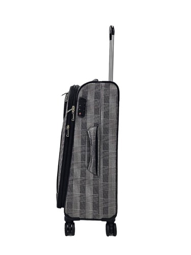 Leicht Koffer 8 Rad Gepäck Streifen Reise Trolley Hülle Weich Taschen - Bild 12 von 22