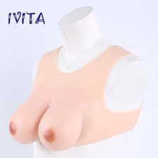 IVITA Silicone Breast Forms Filled Silicone Crossdress Fake Boobs C Cup Breasts