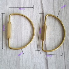Brass Screw Lock Keychain D Shape 2 Type Car Door Cabinet Keys Sturdy Screw Lock