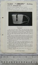Vintage leaflet: Swedish Arkits Basketry - shoulder bag, 74