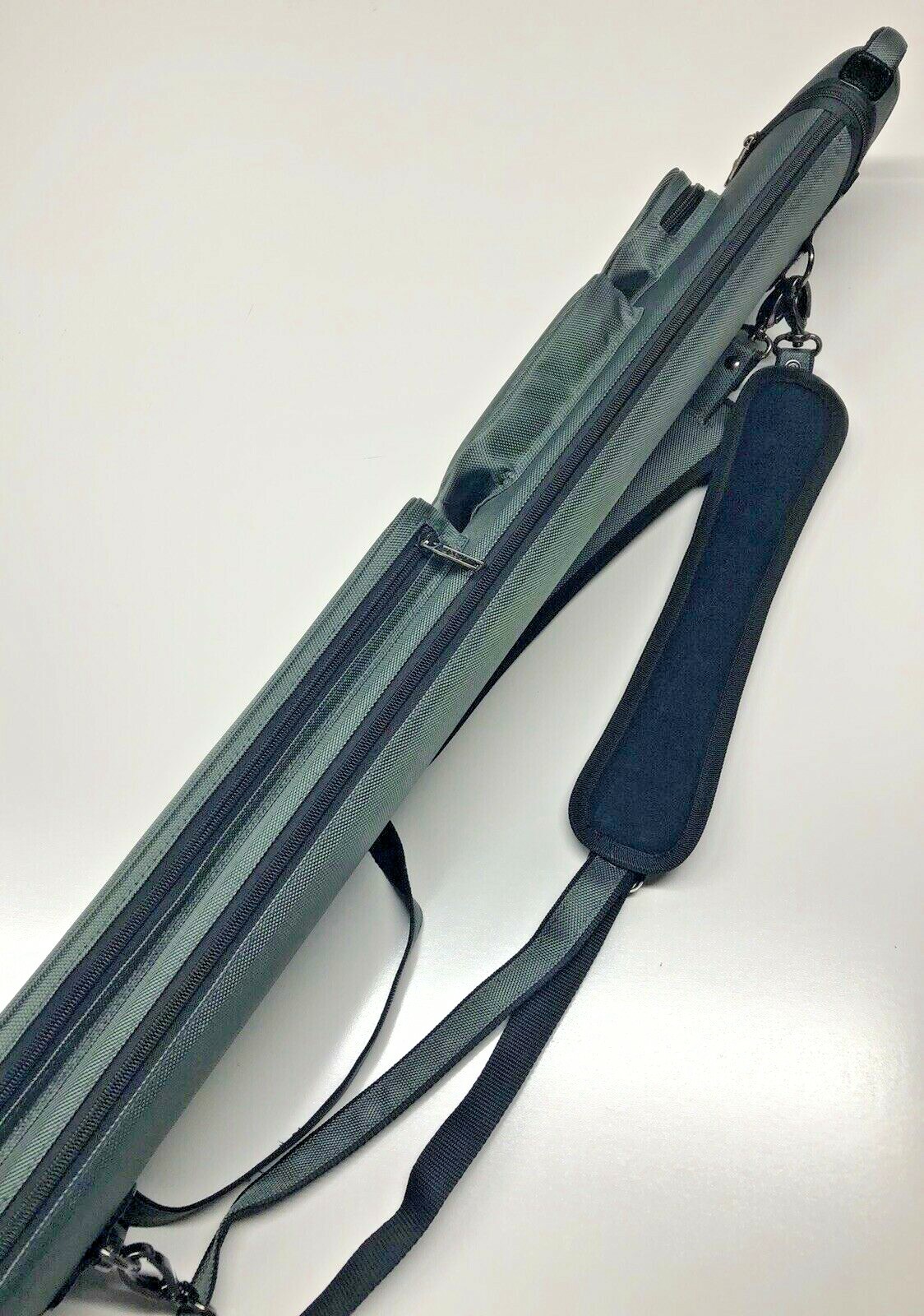 J&J Grey 3 Butt 4 Shaft 3x4 / 2x5 Duranylon Pool Cue Case With Backpack