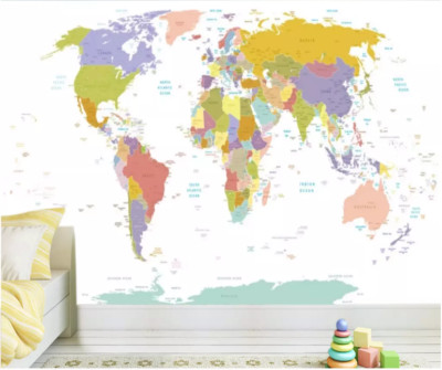 3D Color Map ZHUA19933 Wallpaper Wall Murals Removable Self-adhesive Ann