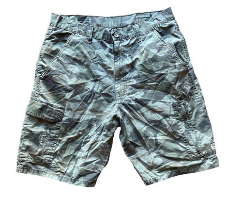 Wrangler Camo Cargo Shorts Green 