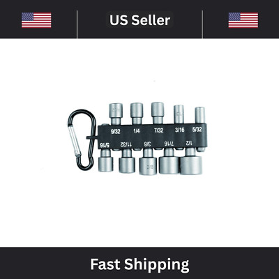 1/4'' Hex Drive SAE Nut  Driver Setter 10 Piece Set 5/32 to 1/2 Inch Storage Case