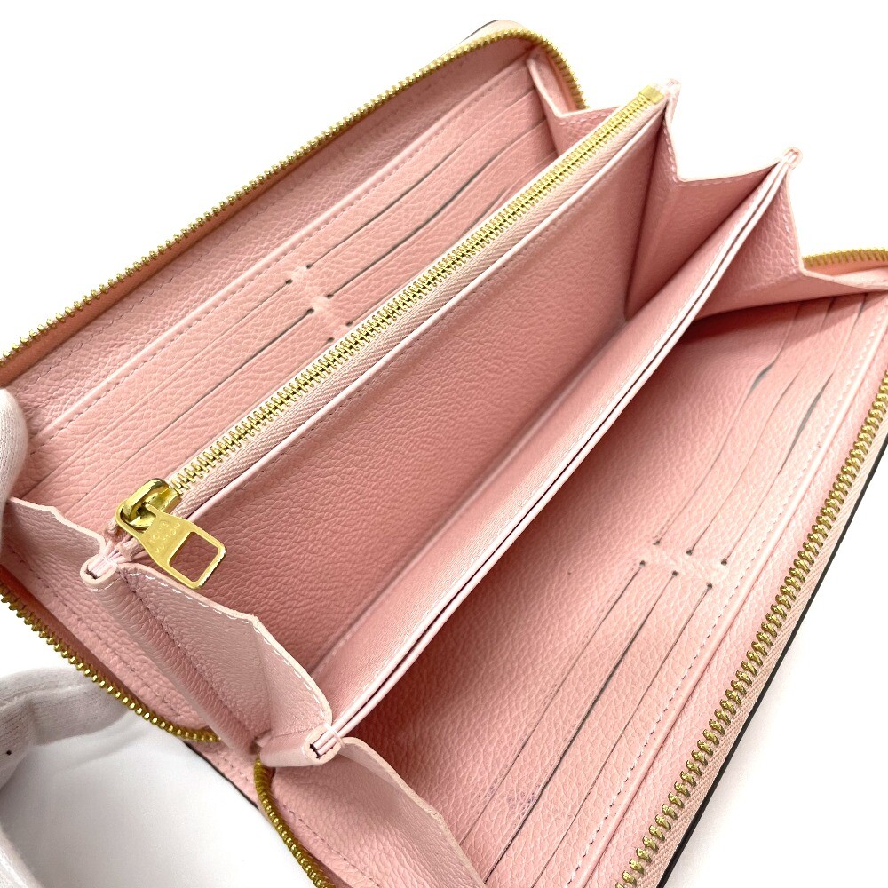 Louis Vuitton Monogram Empreinte Zippy Wallet M81138 Women's Monogram  Empreinte Long Wallet (bi-fold) Light Pink,White