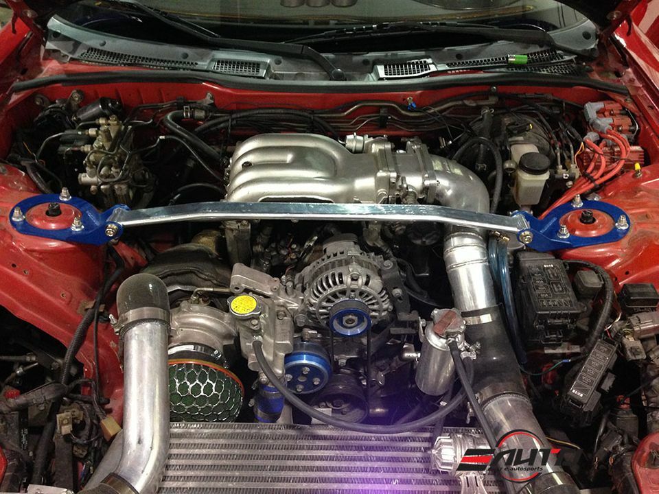 MEGAN Race Front+Rear Upper Strut Tower Bar Brace for Mazda RX7 RX-7 93 ...