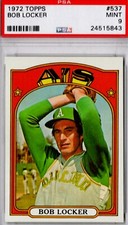 Bob Locker, PSA 9, Oakland A's, 1972 World Series Champs