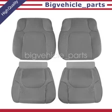 For 05-19 Nissan Frontier Driver Passenger Bottom Top Back Cloth Seat Cover Gray