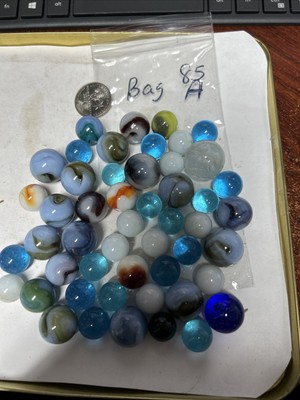 Vintage Marbles Lot Of  50 Different Sizes Unique Lot 85A