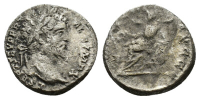 Roman Silver Denarius - Rome 197-198 AD - Septimius Severus
