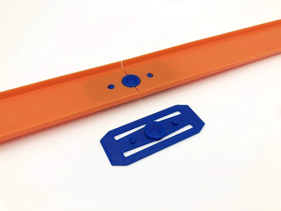 Mattel Hot Wheels Compatible Track Connector Pieces Lot Of 20 Blue Durable NEW - Image 4 of 4