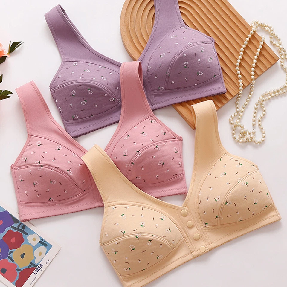 Sutiã Margarida Feminino Mais Velho - Confortável e Conveniente Botão Frontal Idoso - Imagem 4 de 4
