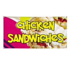 Vinyl Banner Multiple Sizes Chicken Sandwiches Advertising Printing A Outdoor