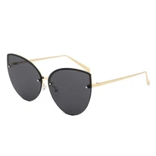 Chic Cat Eye Fashion Sunglasses for Women, UVA & UVB Protection Rimless Shades