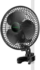 VIVOSUN Upgraded 6 Inch Clip on Oscillating Fan electric with Adjustable Tilt