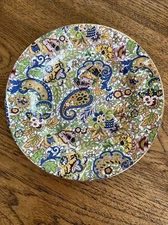 Rare A.M.C. Paisley Chintz Plate