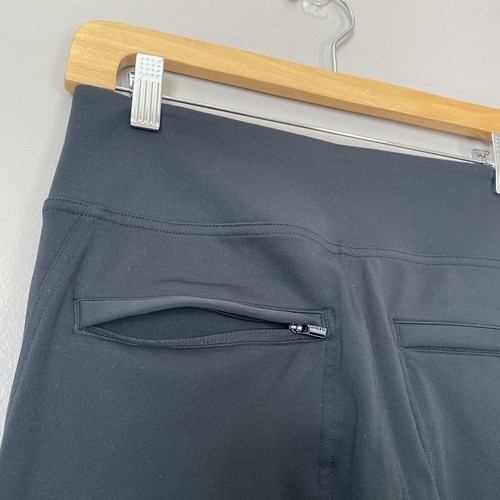 Athleta Back zipper pockets Outer ankle zippers High Rise Black Pants Size S - Picture 9 of 18