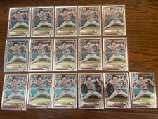 Lot of (16) 2021 Bowman Chrome Jackson Jobe 5 refractors, 1 sky blue, 10 base
