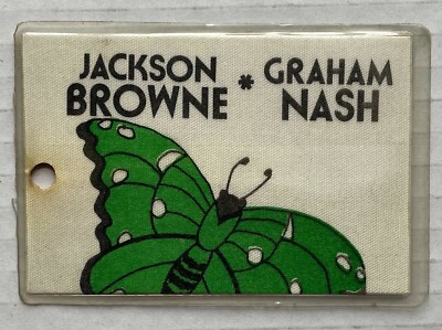 レア Jackson Browne Graham Nash Pass 1979 JACKSON BROWNE GRAHAM NASH Diablo Canyon 1979 CONCERT Backstage