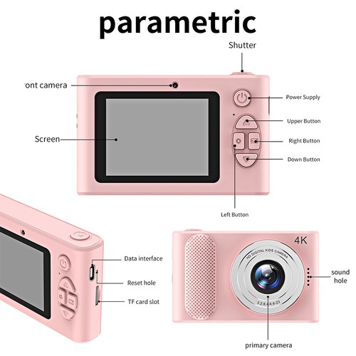 Digital Camera 44MP Compact Camera 2.4 inch Pocket Camera 16X Zoom Anti-Shake - Afbeelding 19 van 27