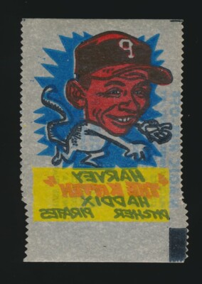 1961 Topps Baseball ''MAGIC RUB-OFFS'' Insert -HARVEY HADDIX (Pittsburgh Pirates)