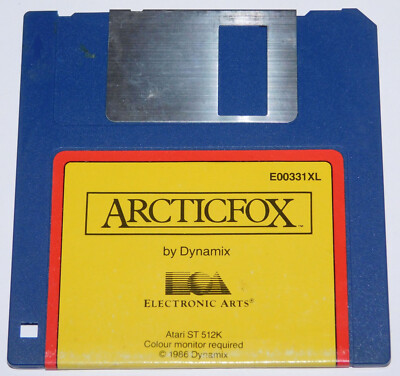 Arcticfox Electronic Arts Dynamix Game Game Atari ST 3.5'' DD Floppy Disk