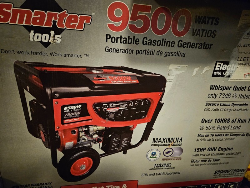 New portable generator for sale ( Smarter Tools ) 9500 Watts