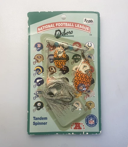 Vintage Oxboro NFL Miami Dolphins Tandem Spinner Fishing Lure